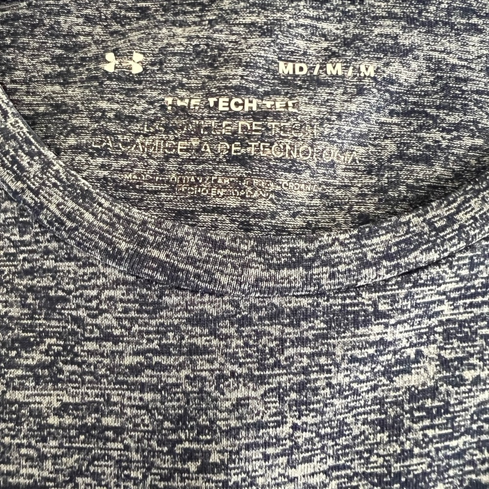 Under Armour Navy and White Tech Tee